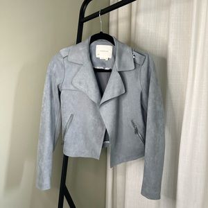 ANTHROPOLOGIE SUEDE CROPPED JACKET